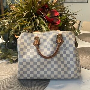 Louis Vuitton Damier Azur Speedy 30 Handbag ✨